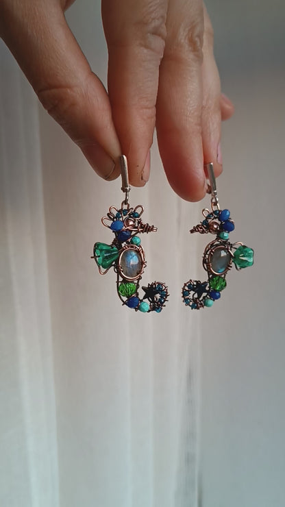 Sea horse earrings.