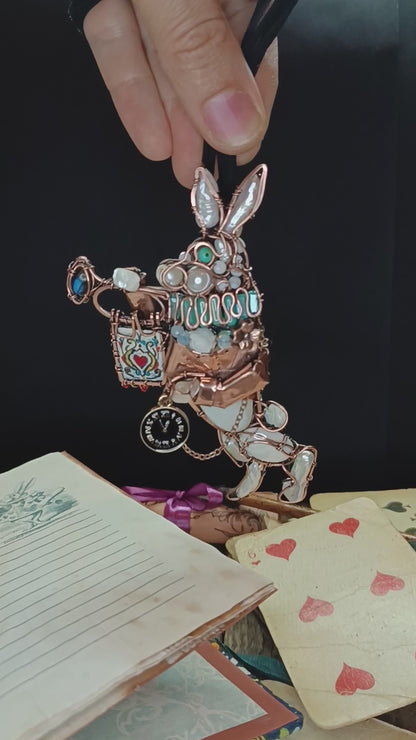 He's late for a super important date! 🐇🪊⏱️