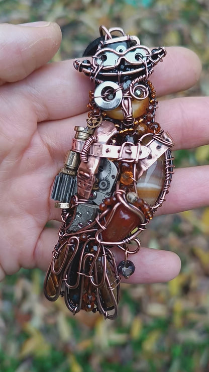 Steampunk Owl necklace