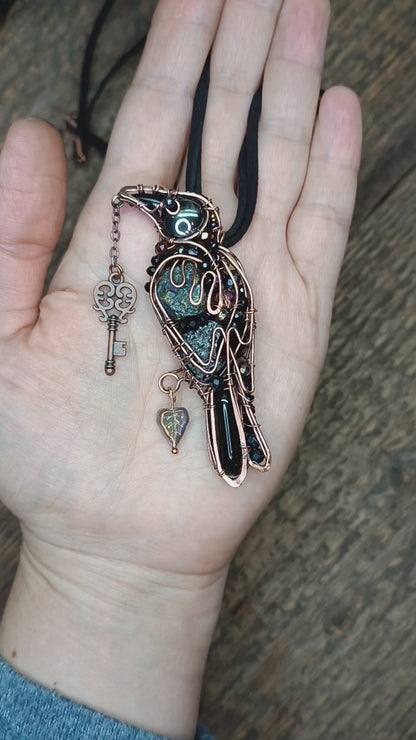For Brenda. Raven necklace
