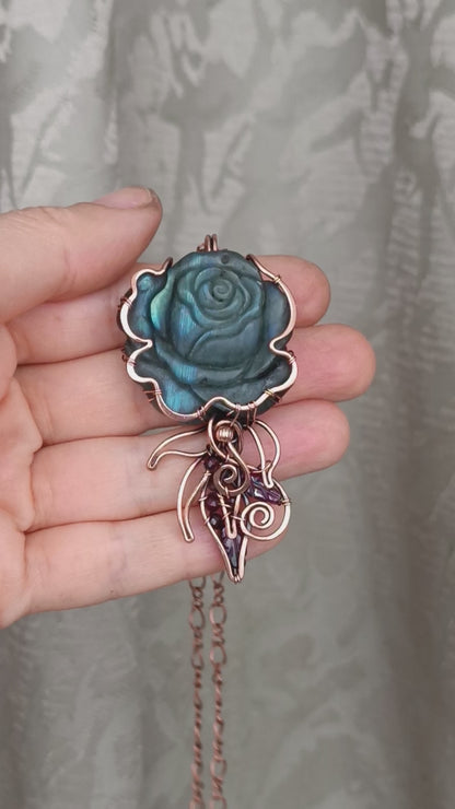 Empress rose pendant