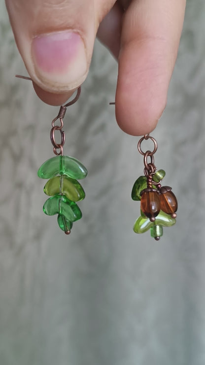 Oak and acorns SET (pendant plus earrings) 🍂