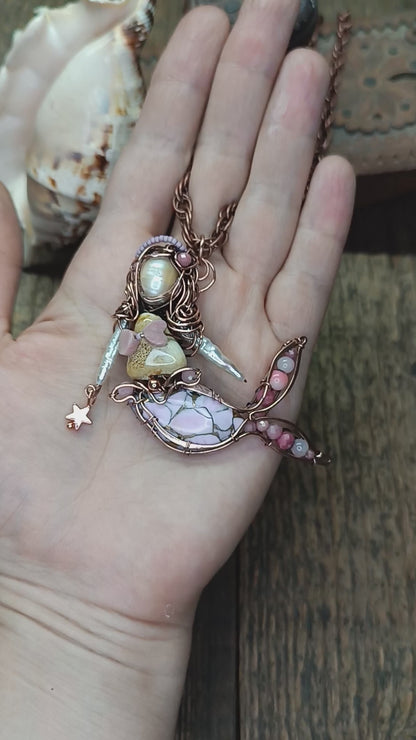 Lavender mermaid necklace 🩷🧜