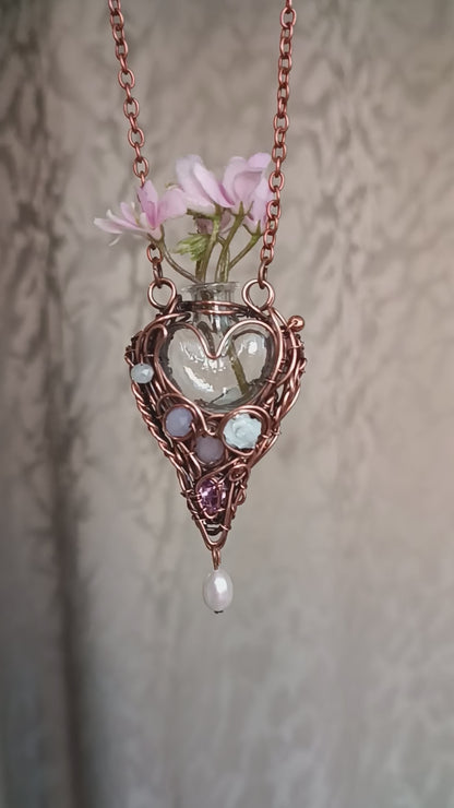 Whispering Dawn. Vial necklace