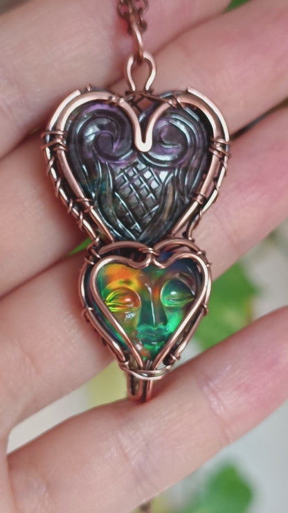 Double heart amulet.