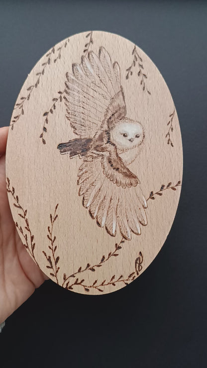 Snowy owly wall hanging.