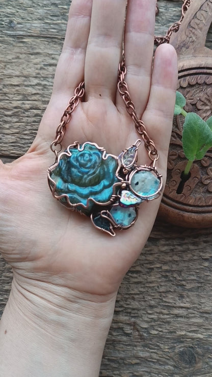 Blue rose in the moonlight.