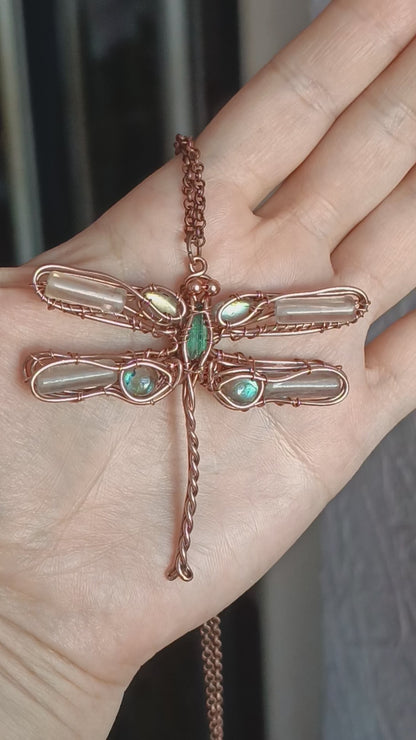 Delicate dragonfly necklace