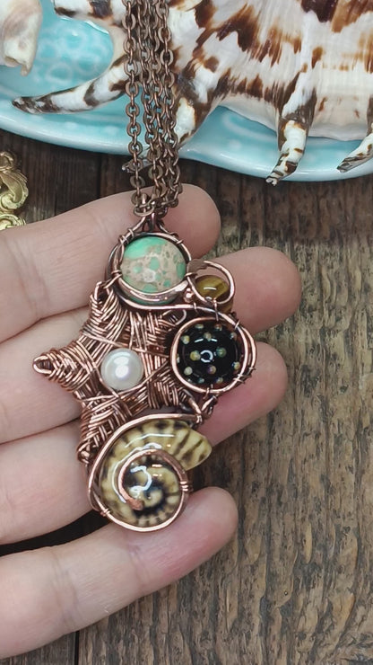 Beach treasure necklace
