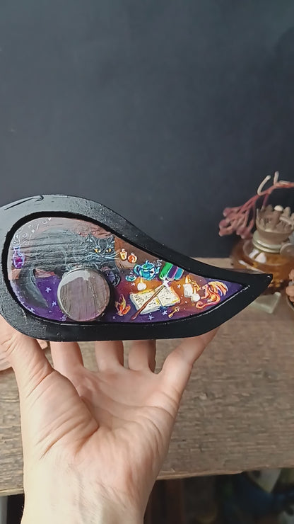 "Magic Halloween". Jewelry box for your secrets and trinkets 🐈‍⬛🐉🔮