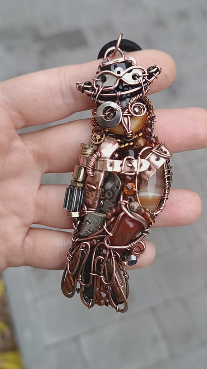 Steampunk Owl necklace