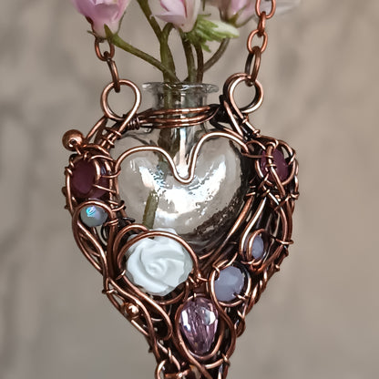Whispering Dawn. Vial necklace