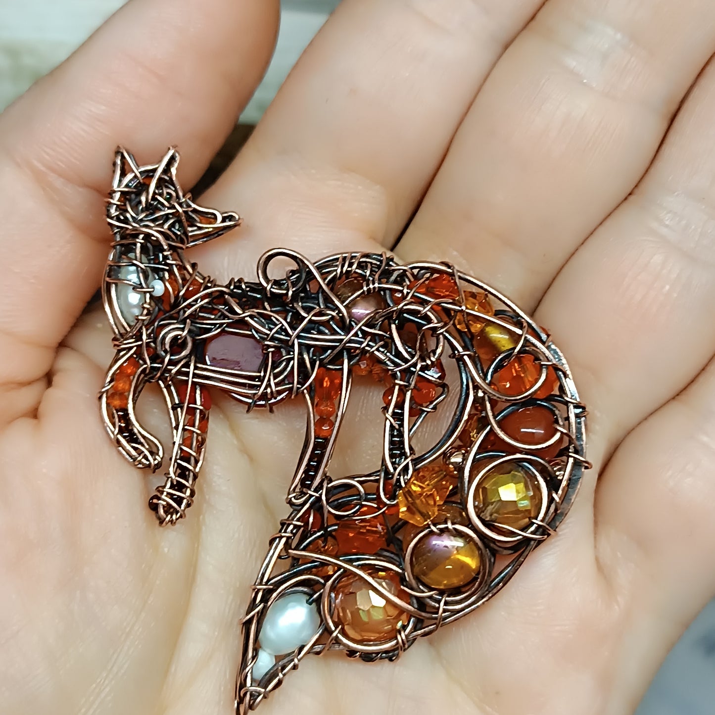 For Julia. Fox pendant.