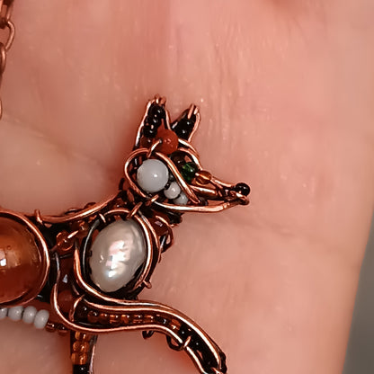 Cute red fox charm