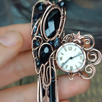 FOR BRENDA. Time keeper🐦‍⬛🕐 Raven pin