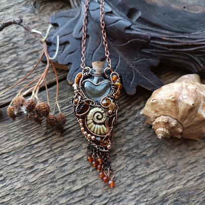 Beaded autumn necklace