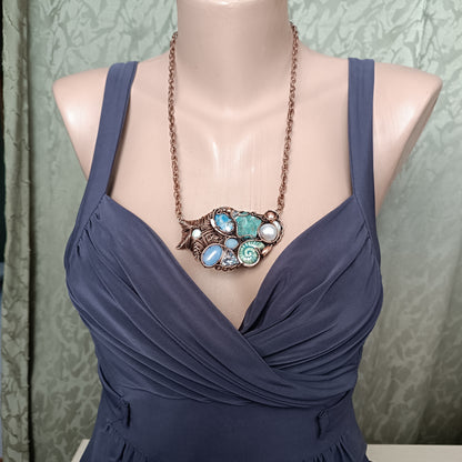 Blue reef necklace