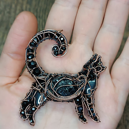 Meow-meow, the black cat pendant