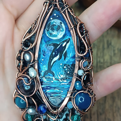 Orcas in the wild necklace