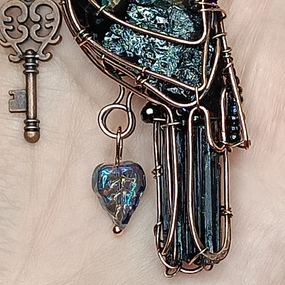 Secret keeper. Raven necklace