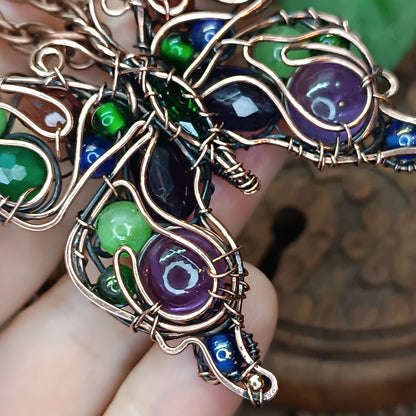 Wild grapes garden butterfly necklace 🍇🦋