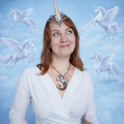 Kelpie, the spirit of the sea. Mermicorn necklace