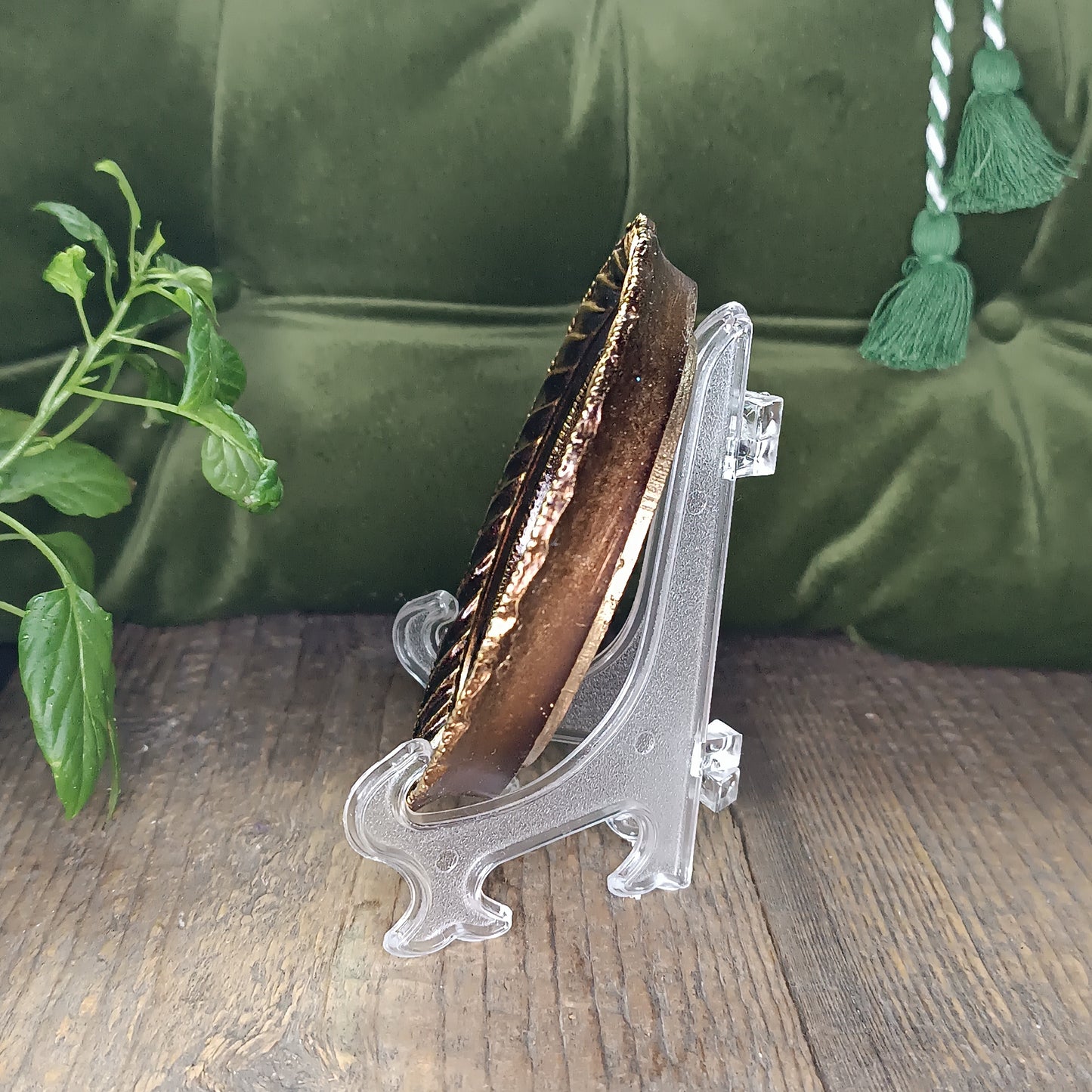 Princess and dragon. Original acrylic painting in a frame.