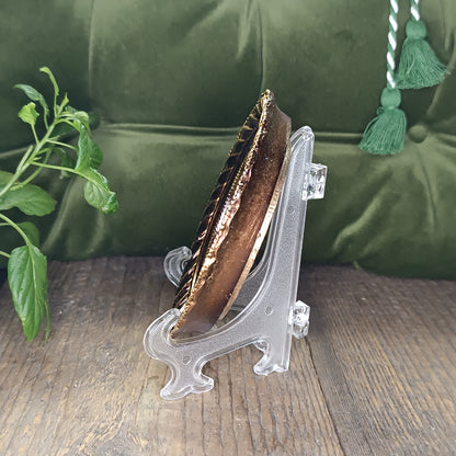 Princess and dragon. Original acrylic painting in a frame.