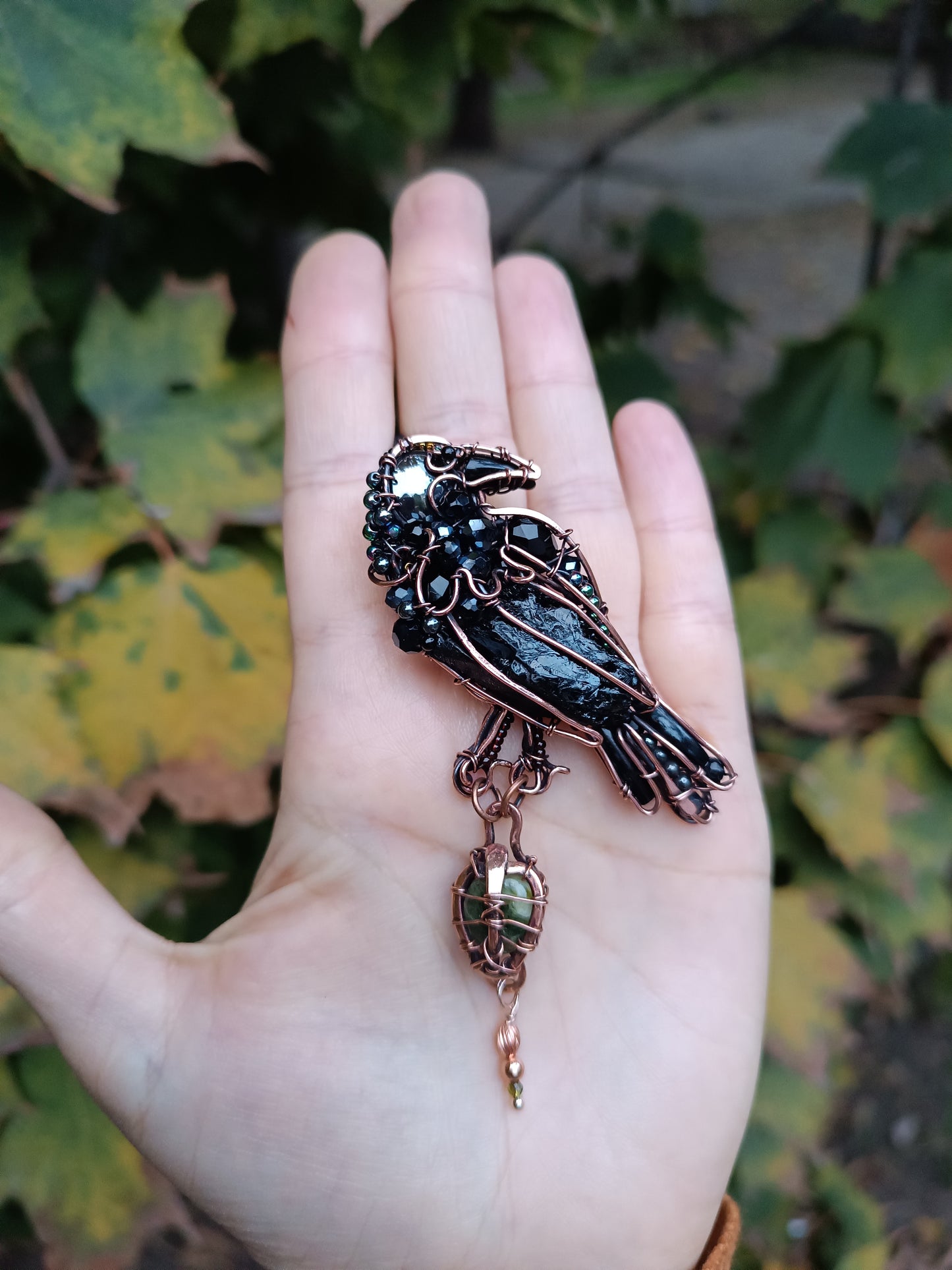Raven necklace