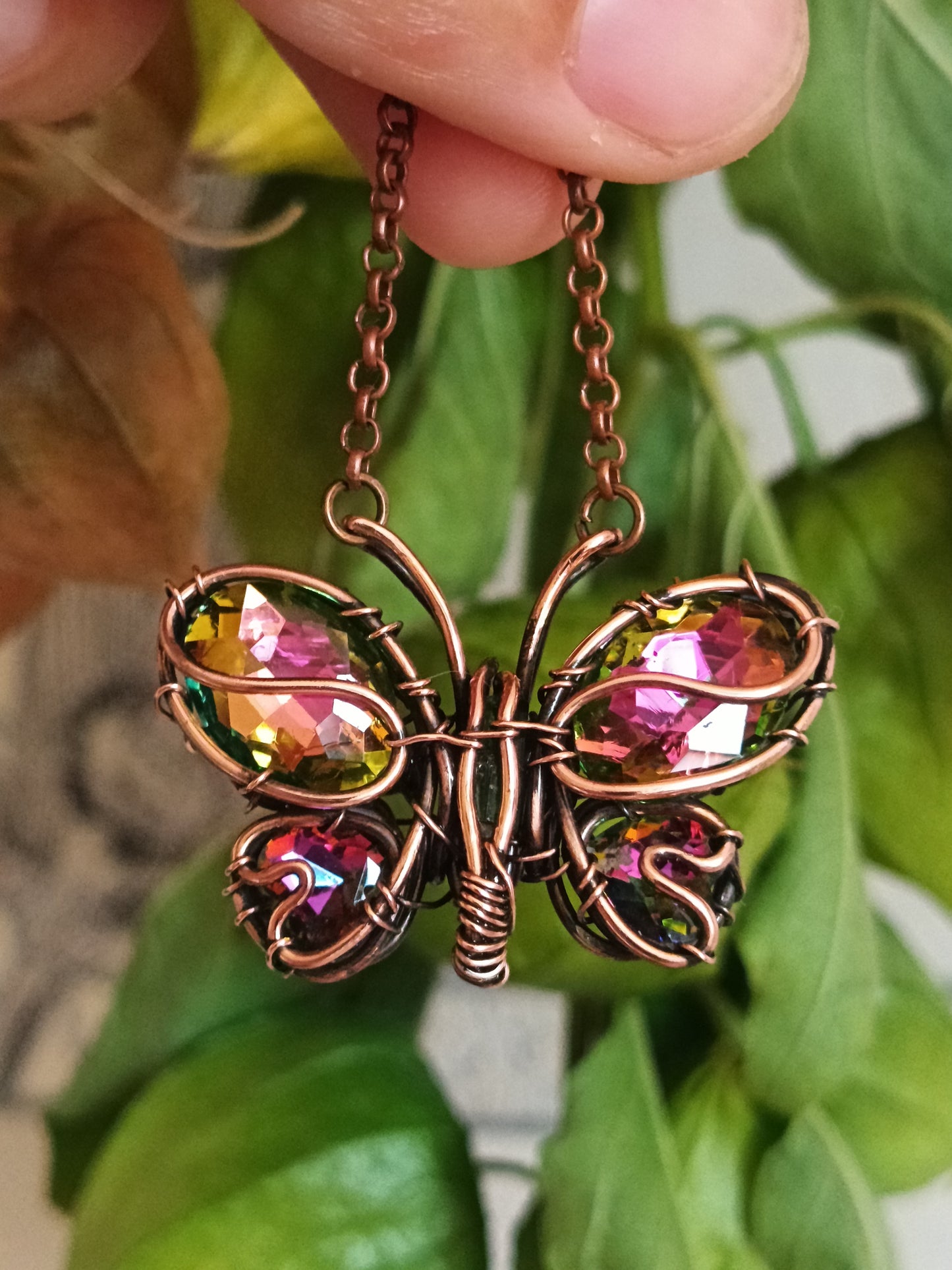 Rainbow shine butterfly charm