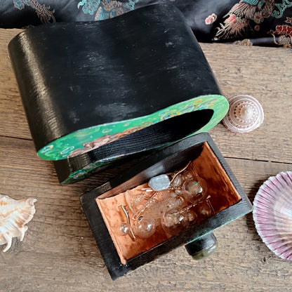 Collecting rainbow bubbles. Hand painted treasures box.