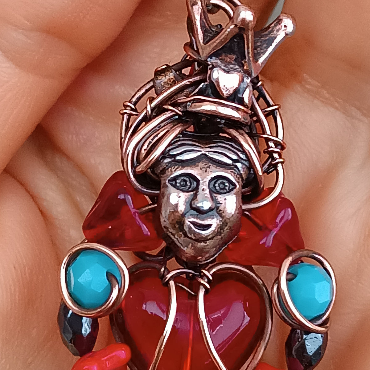Queen of hearts necklace❤️👑