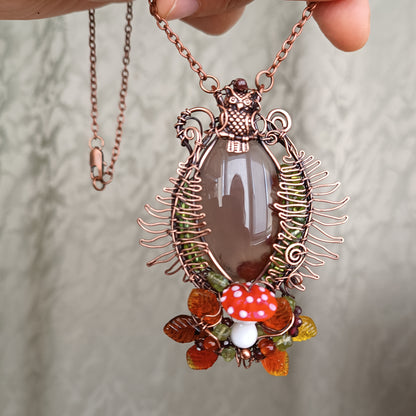 Forest leaves necklace