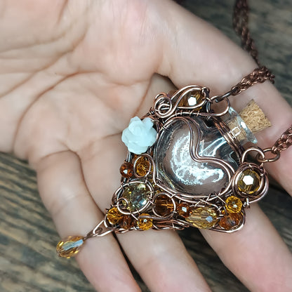For Pamela. Citrine sunset vial.