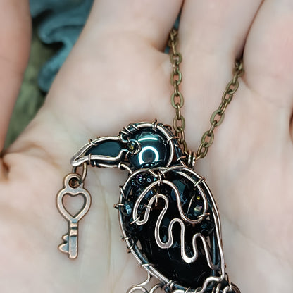 Little Secret keeper. Raven necklace