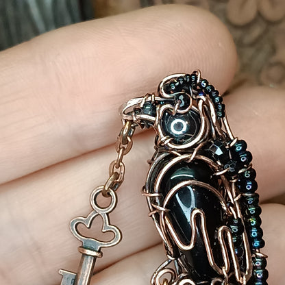 For Jeana. Raven necklace