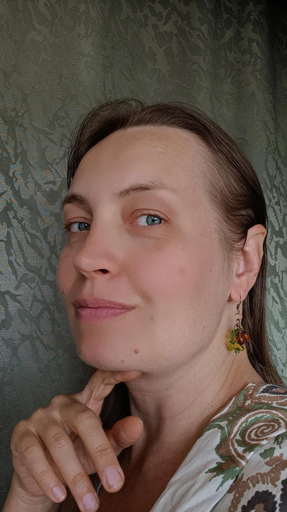 Oak and acorns SET (pendant plus earrings) 🍂
