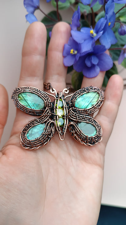 For Jacki. Copper butterfly necklace.