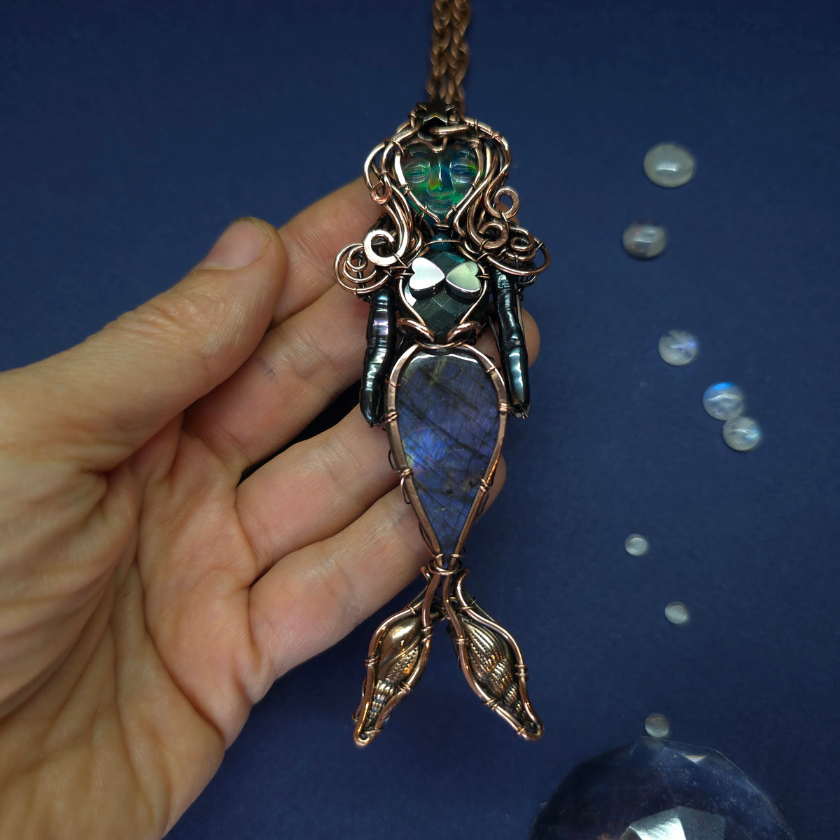 Aurora mermaid necklace