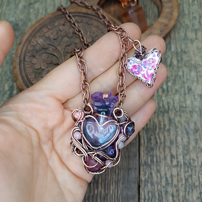 Magic "Drink me" bottle necklace💜