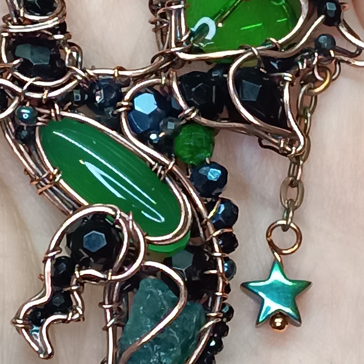 Forest heart.💚 Dragon necklace