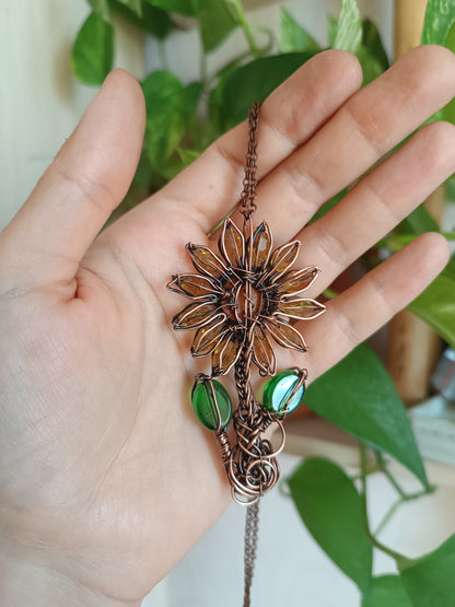 Sunflower pendant.