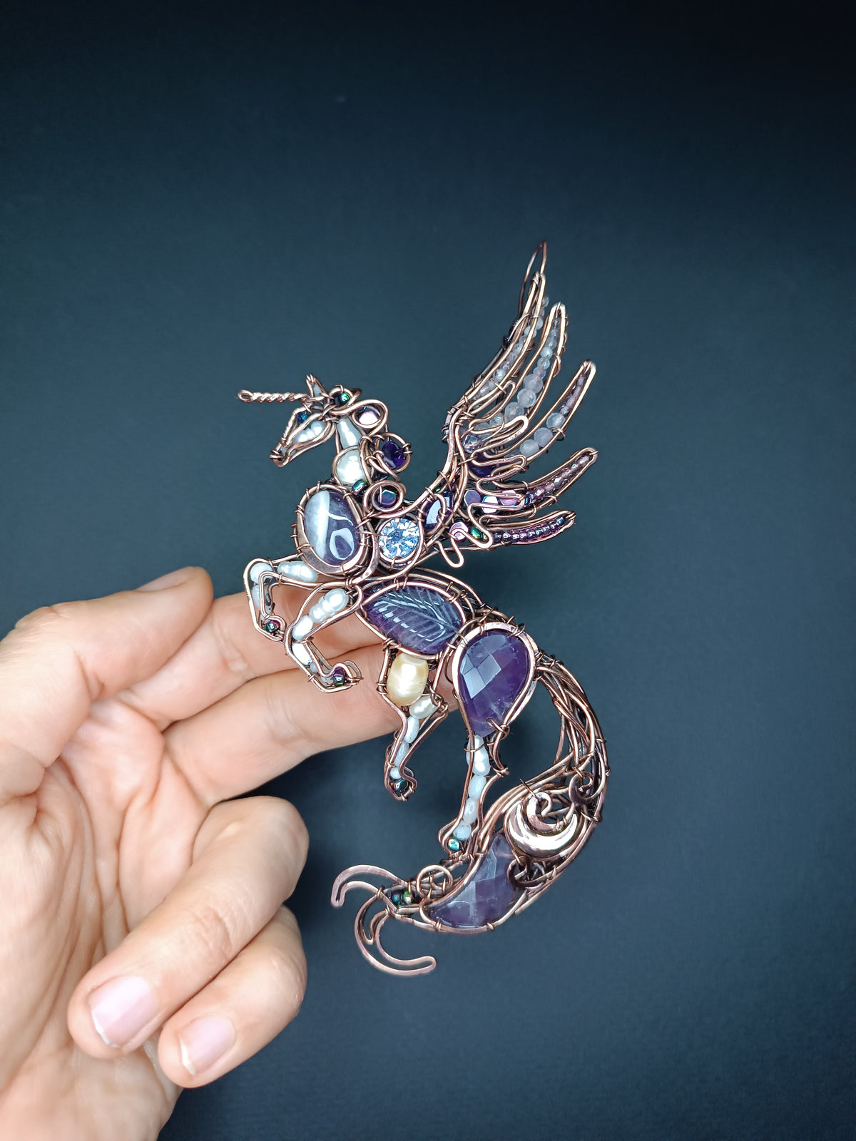 Lavender Unicorn necklace