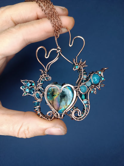 "Love you!" Dragons necklace.