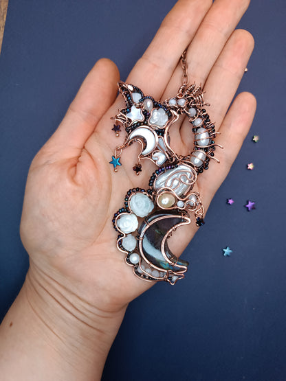 Starry dragon necklace.