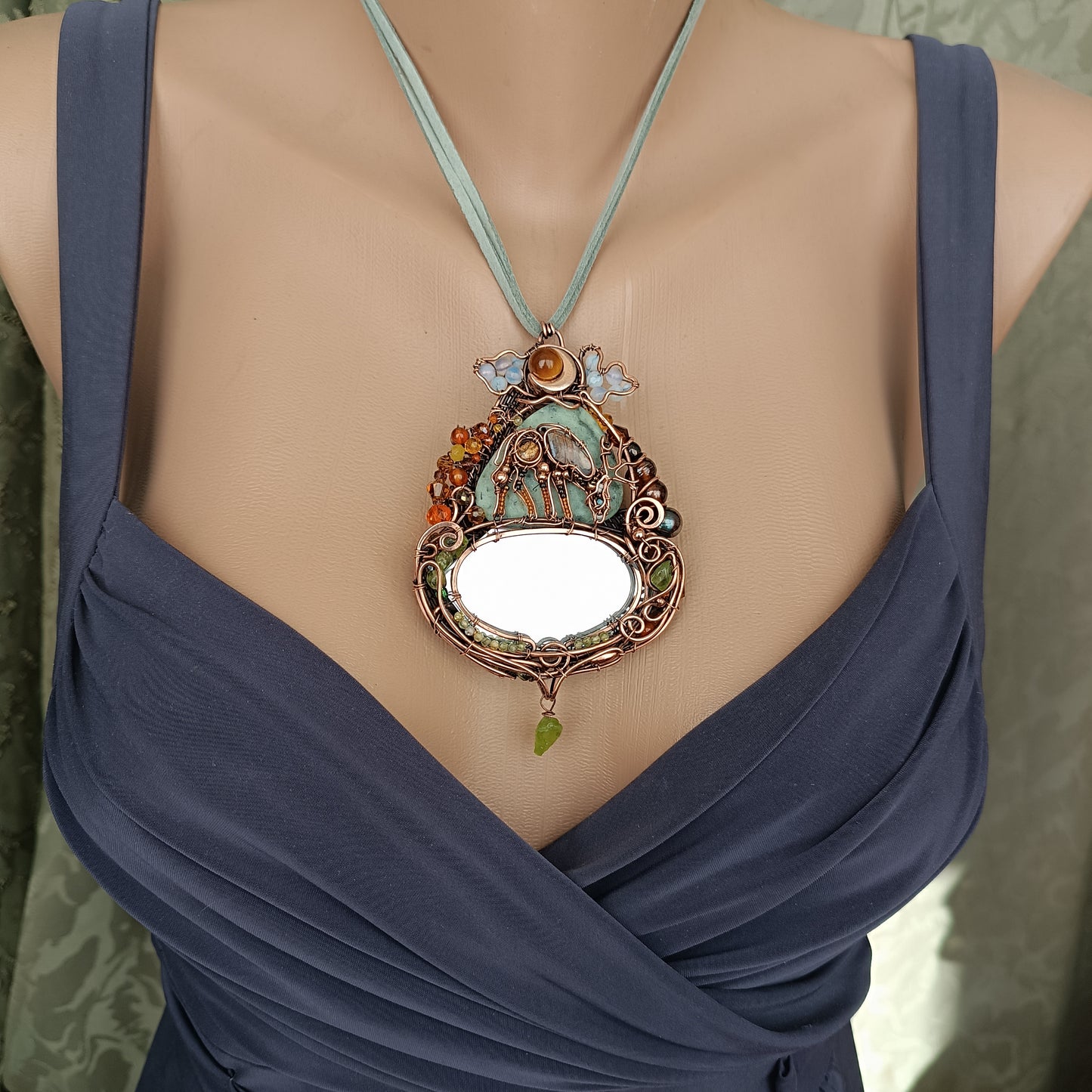 Wire wrapped necklace