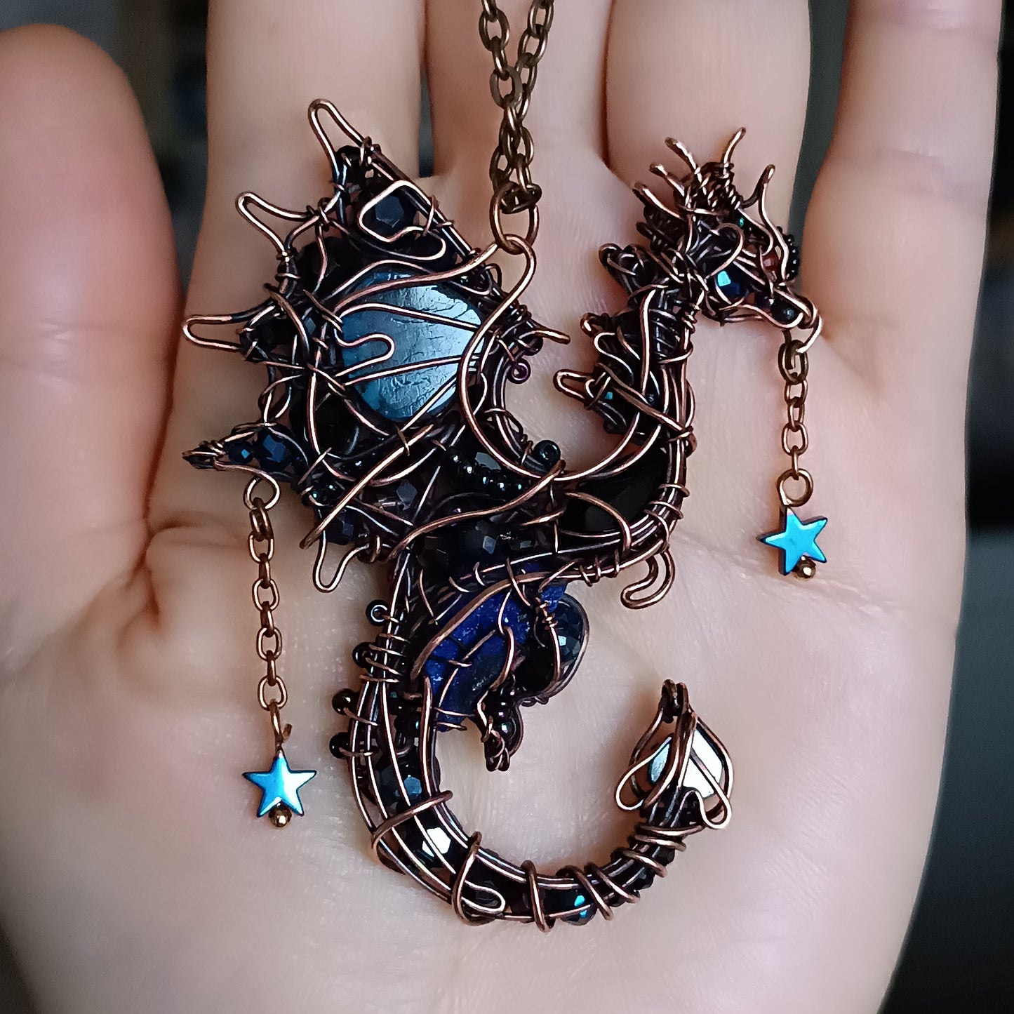 Midnight star. Dragon pendant