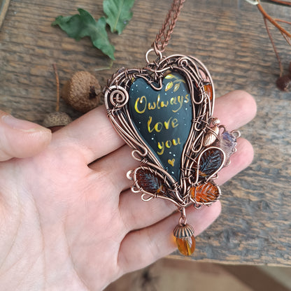 Owl in the hollow necklace