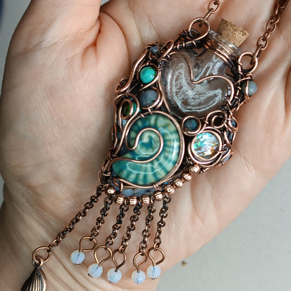 For Cynthia. Seashell vial