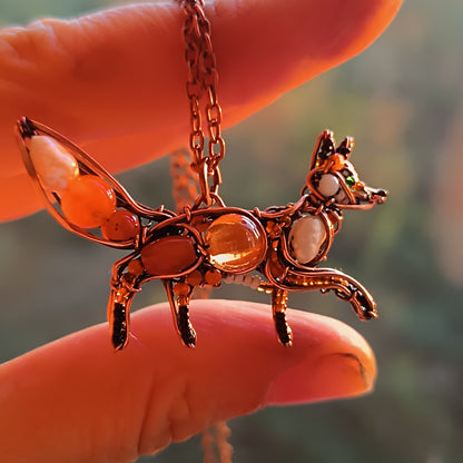 Cute red fox charm
